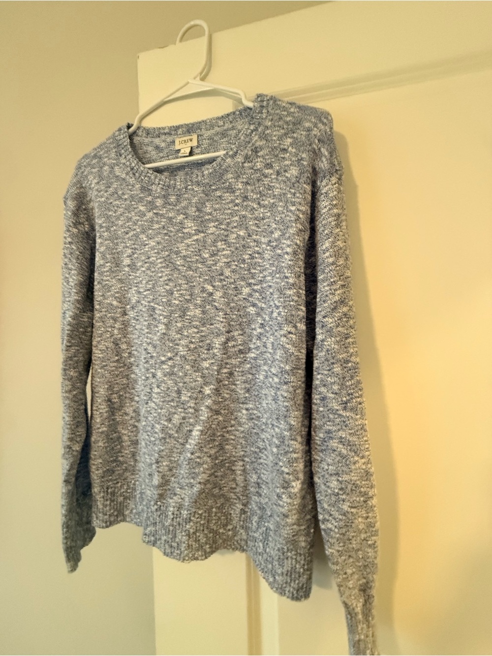 J.Crew Blue White Marl Knit Crewneck Sweater Size L | Quiet Luxury Coastal🩷 - Picture 4 of 8